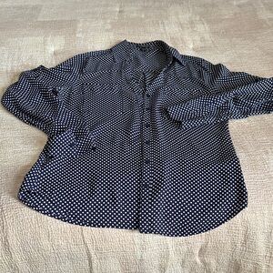 Express Portofino Polka Dots Blue and White